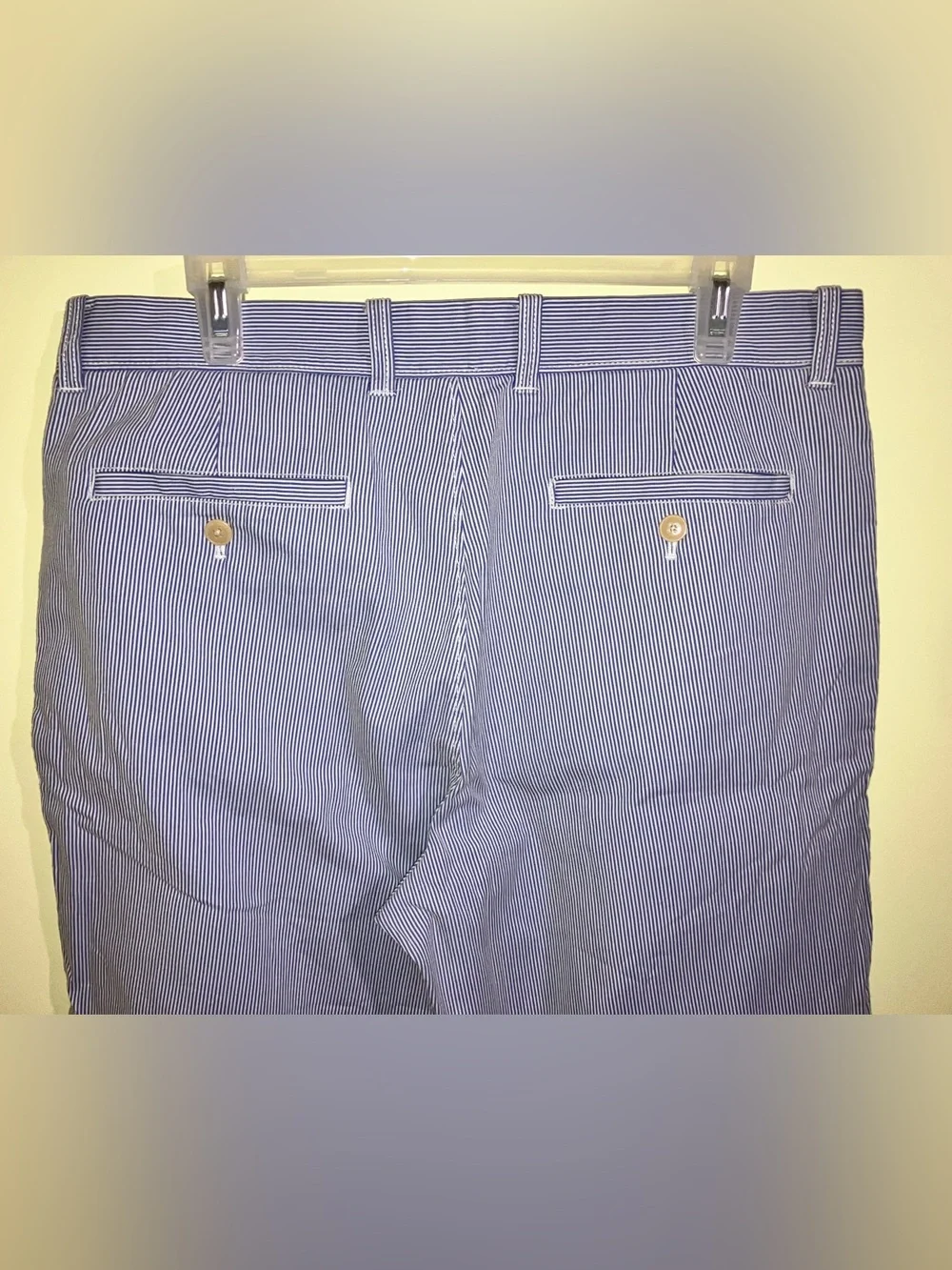 J Crew Vintage Seersucker Pants Trousers Mens 34 X  32 Striped Oarsman JCREW